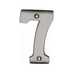 Heritage Brass Numeral 7  - Face Fix 76mm  – Heavy font